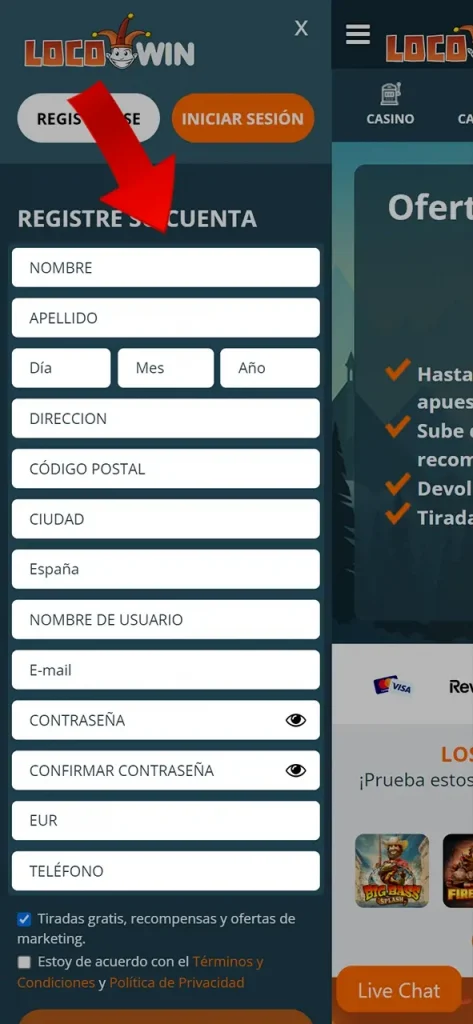 locowin registro como personales